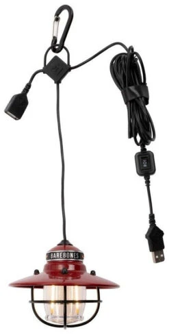 Barebones Edison Pendant Light USB 17 Barebones Edison Pendant Light USB -Camping En Plein Air barebones edison pendant light usb red red 1