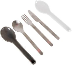 Bo-Camp Couverts En Case En 3 Parties Acier Inoxydable Silver -Camping En Plein Air bo camp bestek in case 3 dlg rvs silver 1