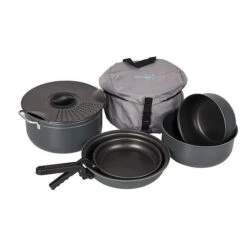 Bo-Camp Cookware Set 7 Pieces Anthracite -Camping En Plein Air bo camp cookware set 7 pieces 1