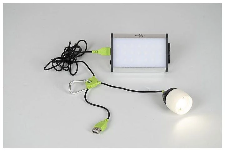 Bo-Camp Lampe De Tente - Vipe - Connectable Black-Green-White 3 Bo-Camp Lampe De Tente - Vipe - Connectable Black-Green-White – Image 3