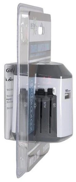 Bo-Trail Prise De Voyage Global Avec USB White-Grey -Camping En Plein Air bo trail reisstekker global met usb white grey 12