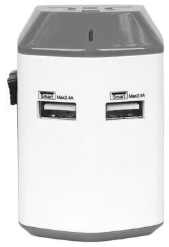 Bo-Trail Prise De Voyage Global Avec USB White-Grey -Camping En Plein Air bo trail reisstekker global met usb white grey 2