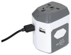 Bo-Trail Prise De Voyage Global Avec USB White-Grey -Camping En Plein Air bo trail reisstekker global met usb white grey 6