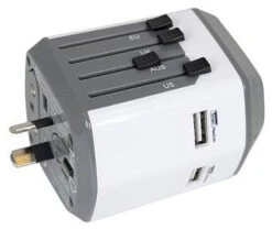 Bo-Trail Prise De Voyage Global Avec USB White-Grey -Camping En Plein Air bo trail reisstekker global met usb white grey 8