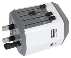 Bo-Trail Prise De Voyage Global Avec USB White-Grey -Camping En Plein Air bo trail reisstekker global met usb white grey 9