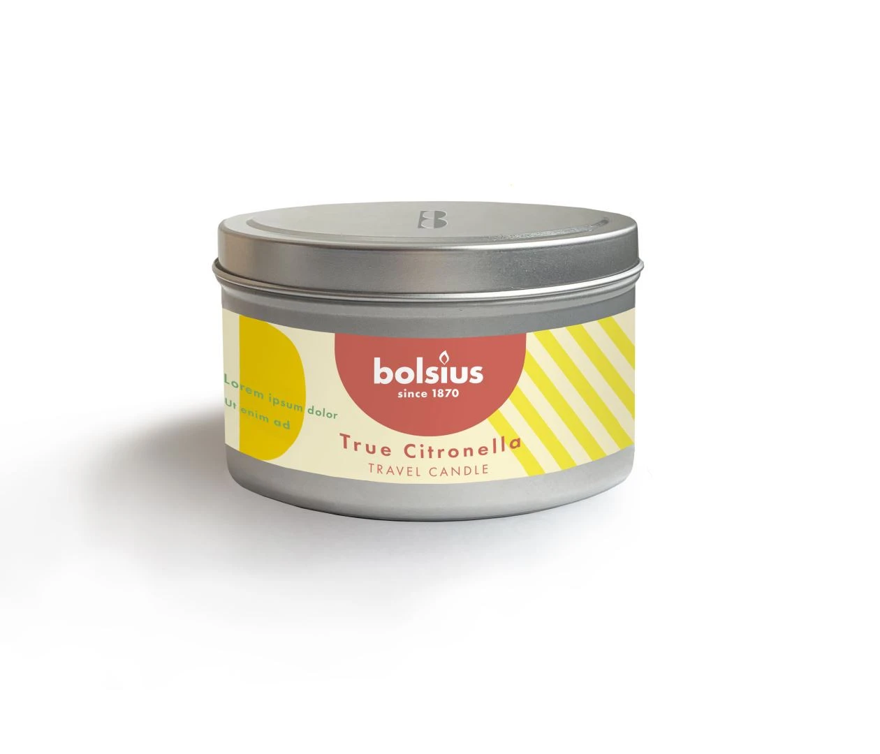 Bolsius Bougie Parfumée En étain True Citronella 1 Bolsius Bougie Parfumée En étain True Citronella