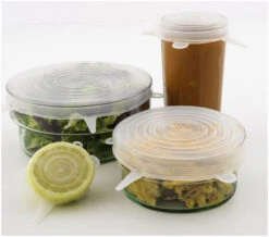 Dotz Silicone Vershouddeksels Set De 6 -Camping En Plein Air dotz silicone vershouddeksels set van 6 transparant 6 9 11 14 16 21cm transparant 1