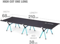 Helinox High Cot One Long 11 Helinox High Cot One Long -Camping En Plein Air helinox high cot one long black cyan blue 4 1