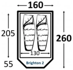 Kampa Brighton 2 Grey 5 Kampa Brighton 2 Grey -Camping En Plein Air kampa brighton 2 grey 1