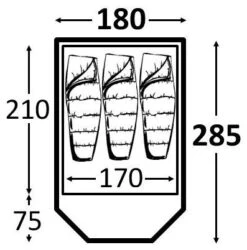 Kampa Brighton 3 Grey -Camping En Plein Air kampa brighton 3 grey 1 1