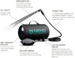 Nemo Helio Pressure Shower Black-Dark Verglas -Camping En Plein Air nemo helio pressure shower dark verglas 1