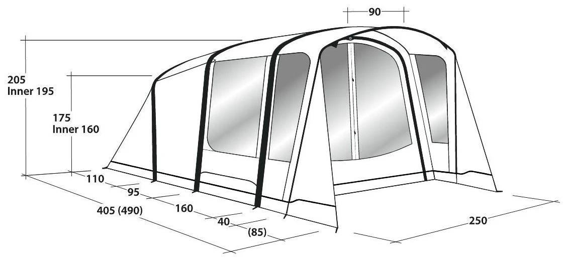 Outwell Elmdale 3PA Demo Green 4 Outwell Elmdale 3PA Demo Green – Image 4
