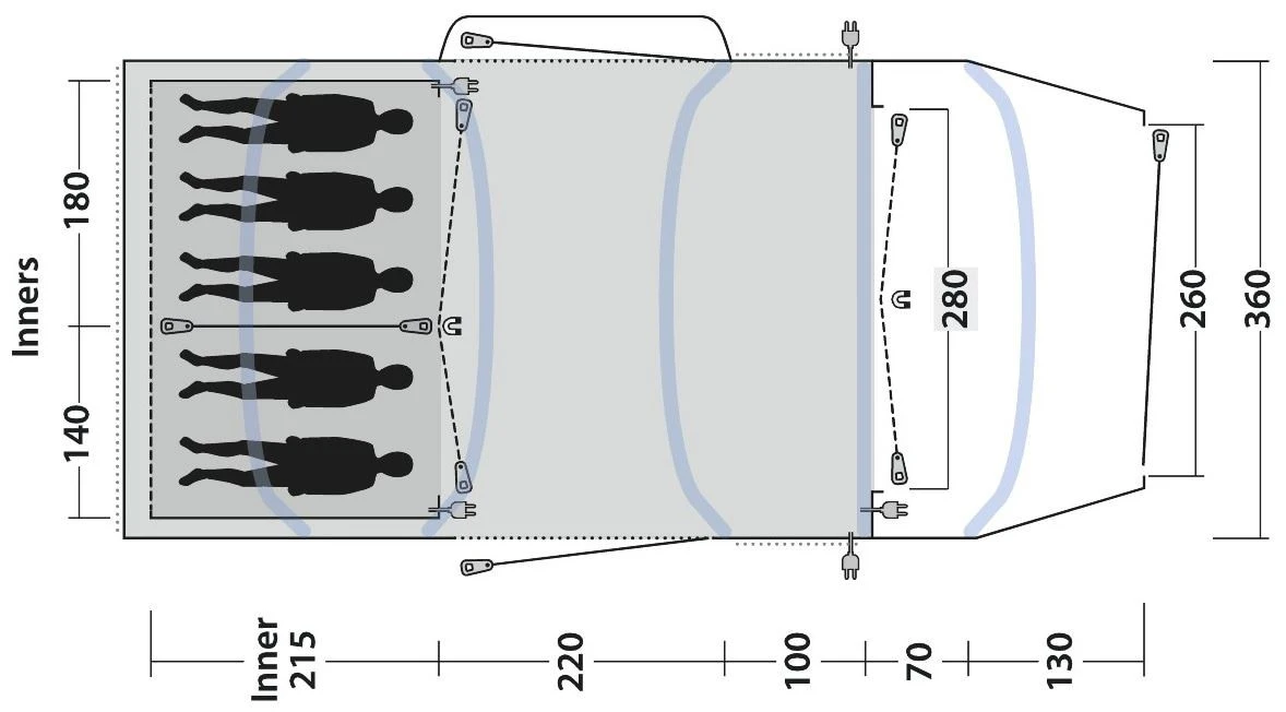 Outwell Jacksondale 5PA Green 3 Outwell Jacksondale 5PA Green – Image 3