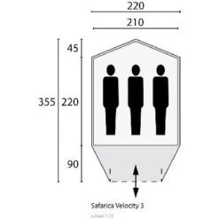 Safarica Velocity 3 Quick Up Shelter -Camping En Plein Air safarica velocity 3 quick up shelter grey black blue 1 1