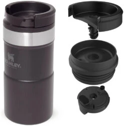 Stanley The NeverLeak Travel Mug 0,25 L -Camping En Plein Air stanley the neverleak travel mug 0 25 l matte black 250 ml matte black 1
