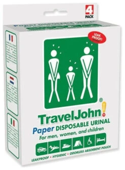 TravelJohn Plaszakjes Papier 4 Pièces